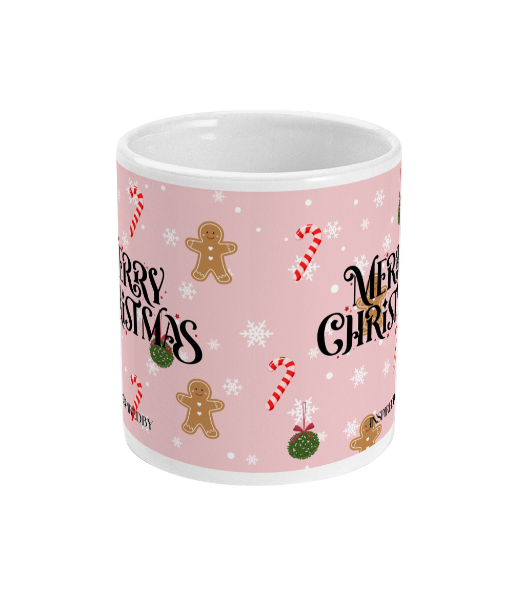 Pink Ginger Bread Man Mug - Perfect gift for her