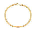 18K Gold Plated Flat Snake Bracelet