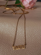 18K Gold Plated Mama Pendant Necklace