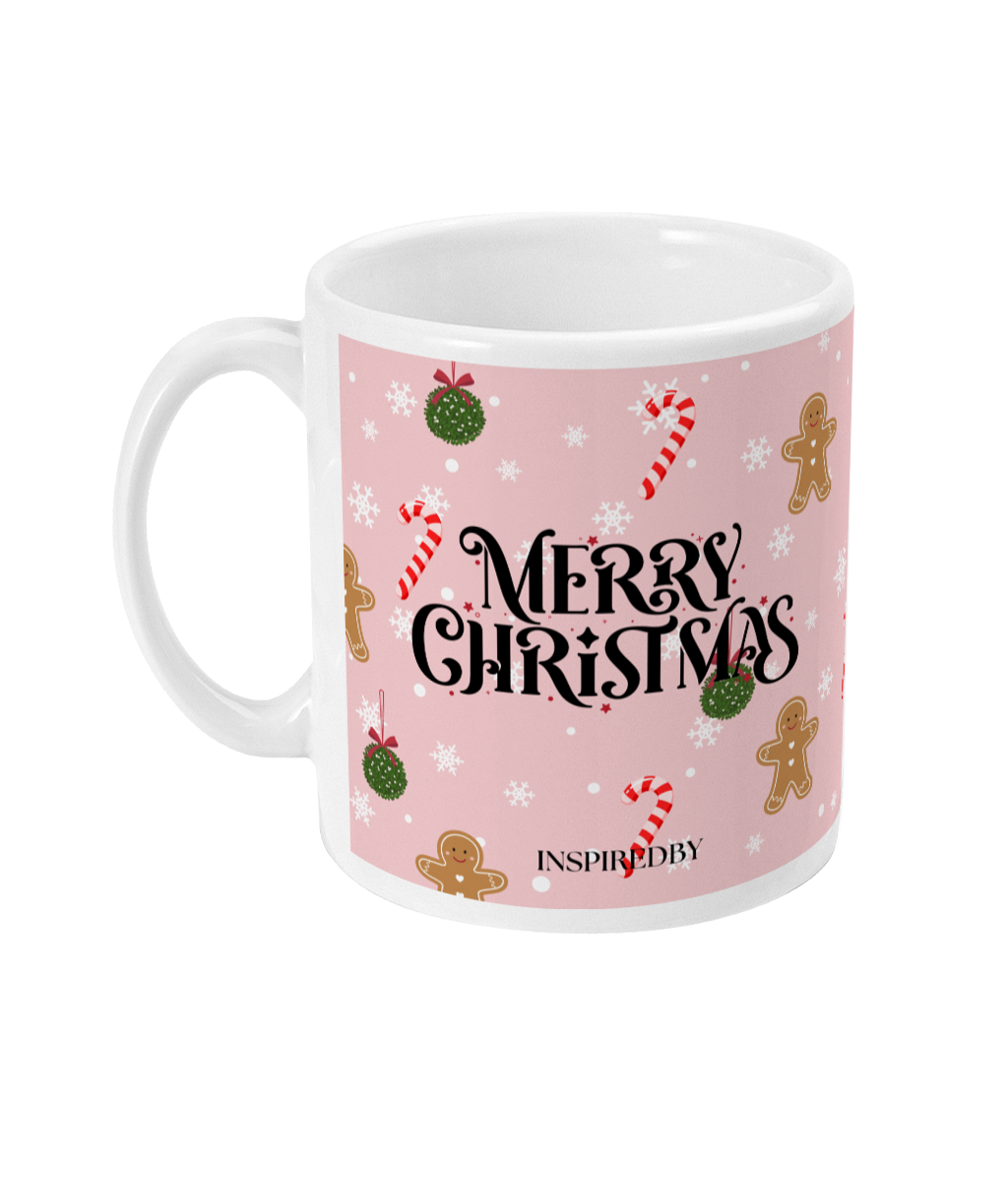 Pink Ginger Bread Man Mug - Perfect gift for her