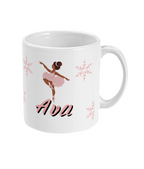 Personalised Ballerina Christmas Mug - Perfect Gift for Girls