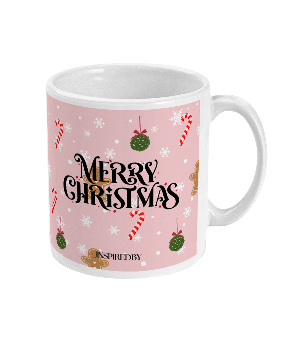 Pink Ginger Bread Man Mug - Perfect gift for her