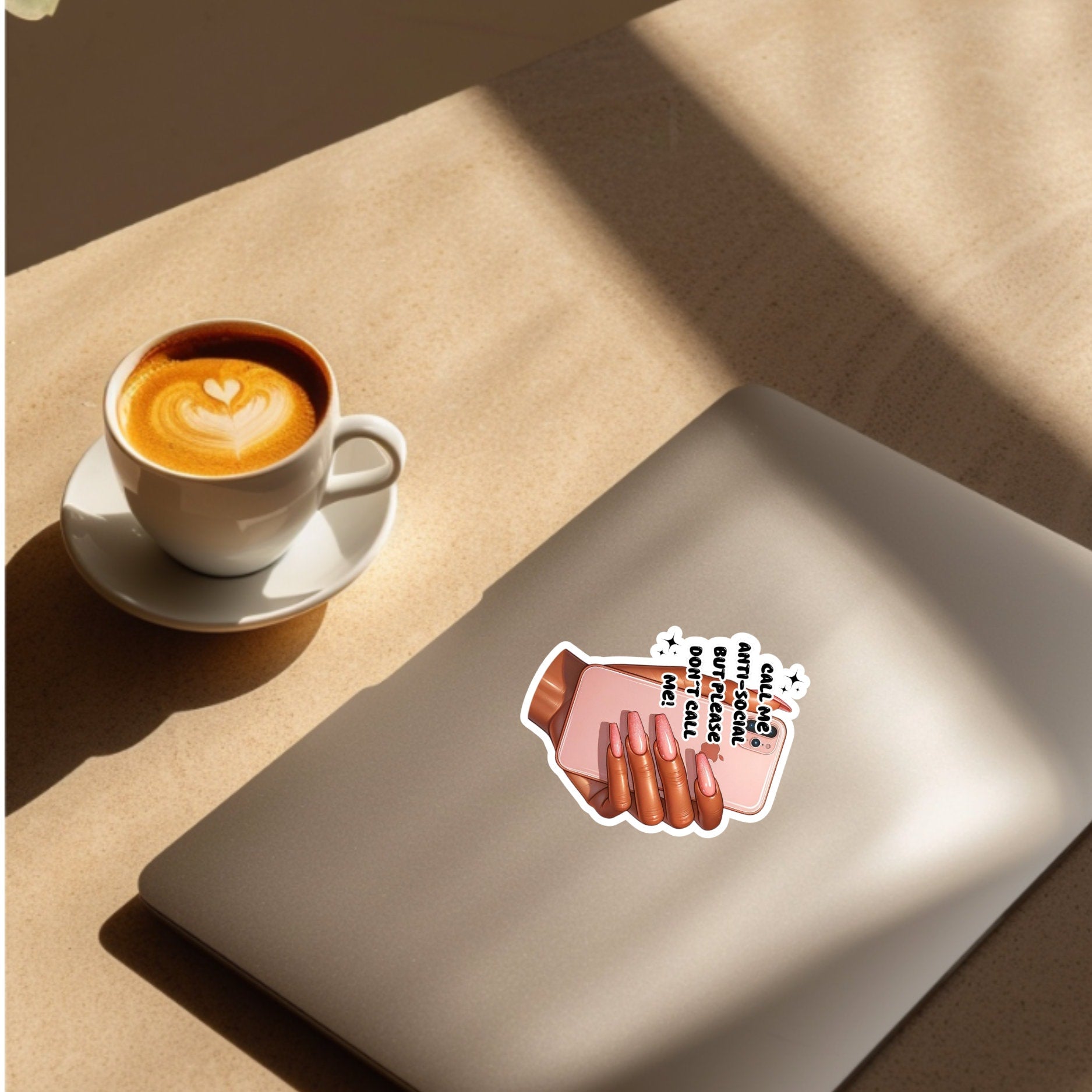 Anti-Social Sticker- Perfect Gift | Quirky | Pretty sticker | cute sticker | Girly sticker | gift for her | Girly Gift | Teen girl gift