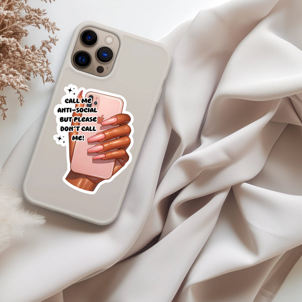 Anti-Social Sticker- Perfect Gift | Quirky | Pretty sticker | cute sticker | Girly sticker | gift for her | Girly Gift | Teen girl gift