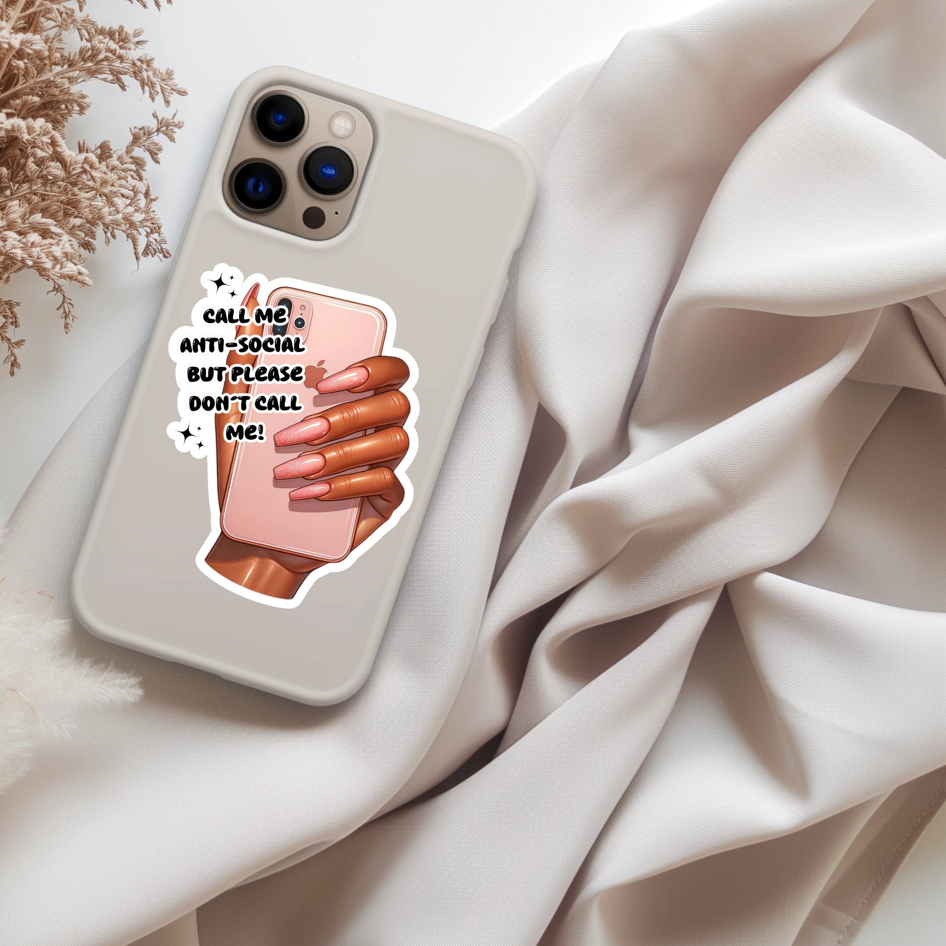 Anti-Social Sticker- Perfect Gift | Quirky | Pretty sticker | cute sticker | Girly sticker | gift for her | Girly Gift | Teen girl gift