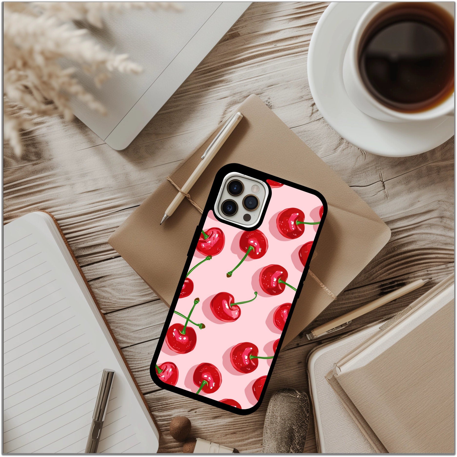 Personalized Phone Case – Custom Phone Case - pretty phone case - cute iphone case - cherry iphone case - personalized gift -birthday gift