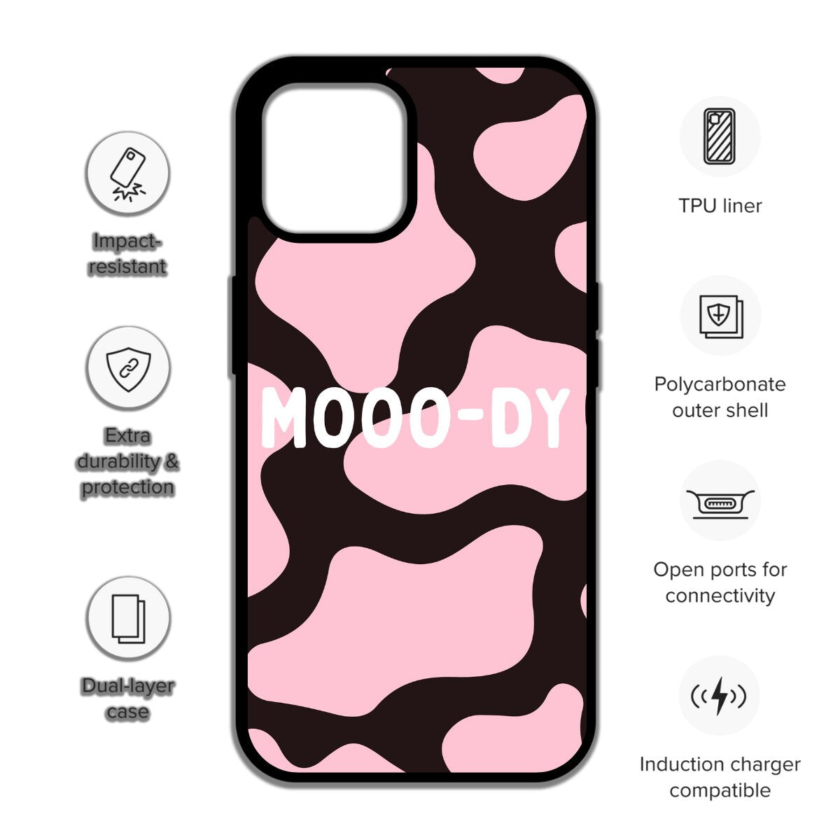 Cow Print Phone Case perfect gift for her - cute phone case - best birthday gift - iphone case - howdy phone case - pink iphone case - girly
