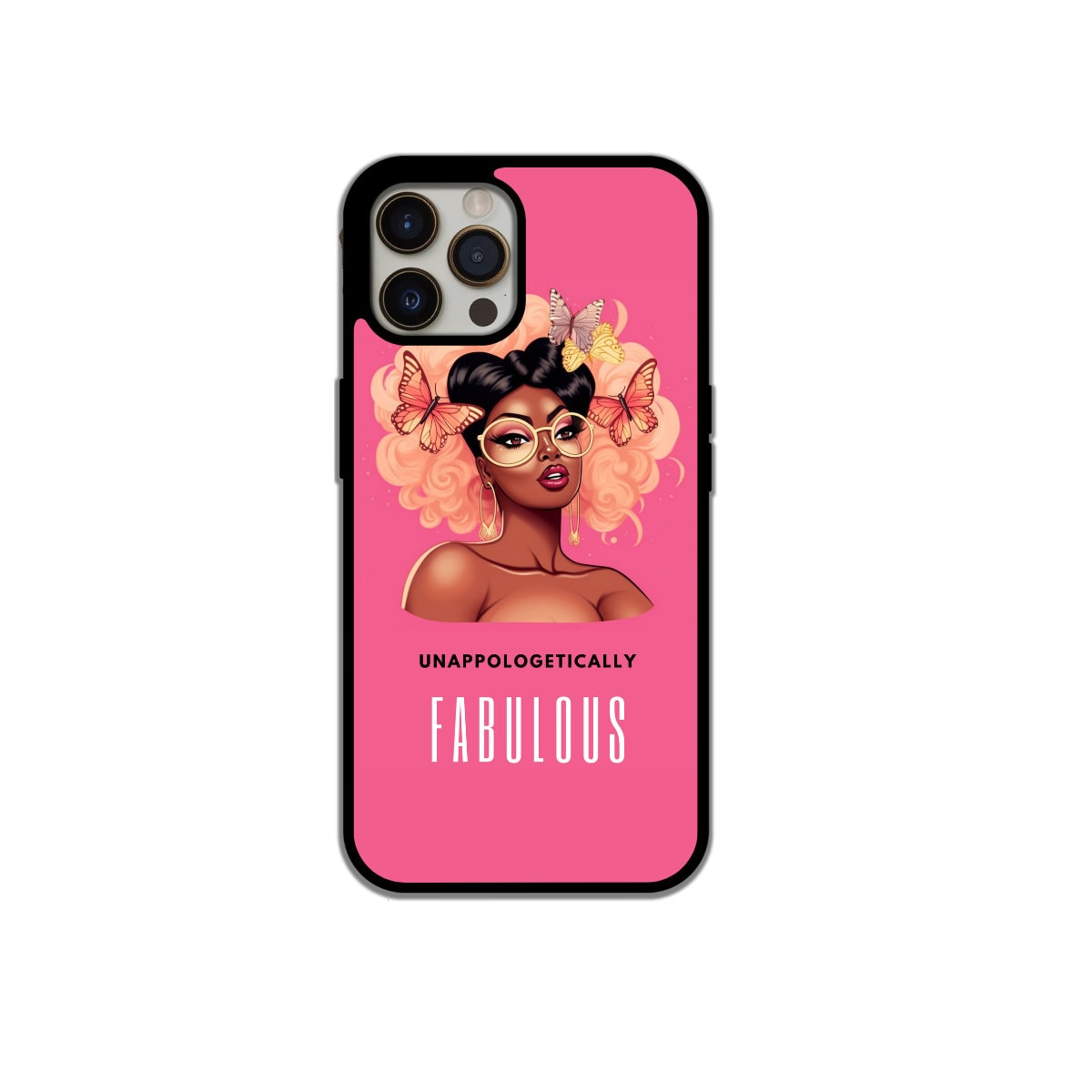 Boujee Pink Phone Case perfect gift for her - cute phone case - best birthday gift - iphone case - black girl phone case - butterfly case