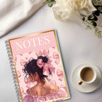 PINK BOW NOTEBOOK the perfect personalized gift for her - coquette notebook - undated notebook - pink girly cover- A4 notebook - A5