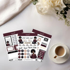 Boss Mom Planner Stickers, Melanin Stickers, Black Girl Stickers, mum planner Stickers, Sticker Sheet, planner for moms, mum gifts, gifts