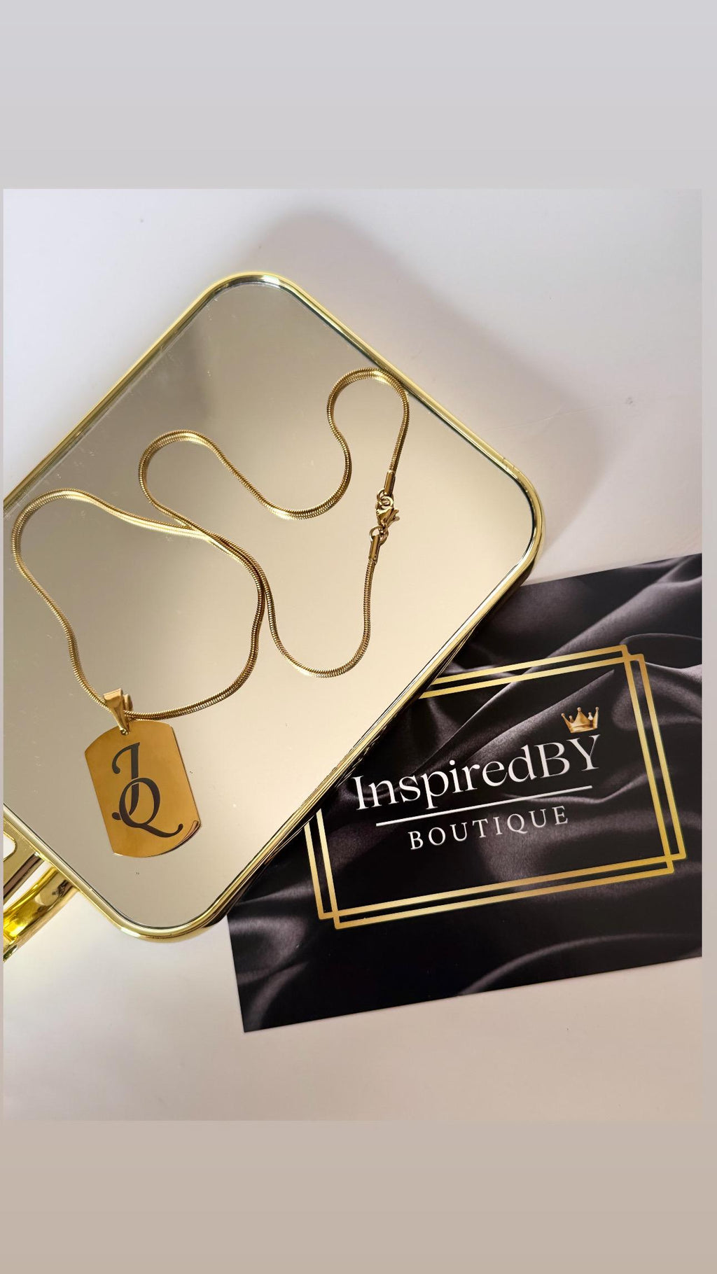 Personalized 18K Gold Chain: Stainless Steel Custom Name Pendant Necklace