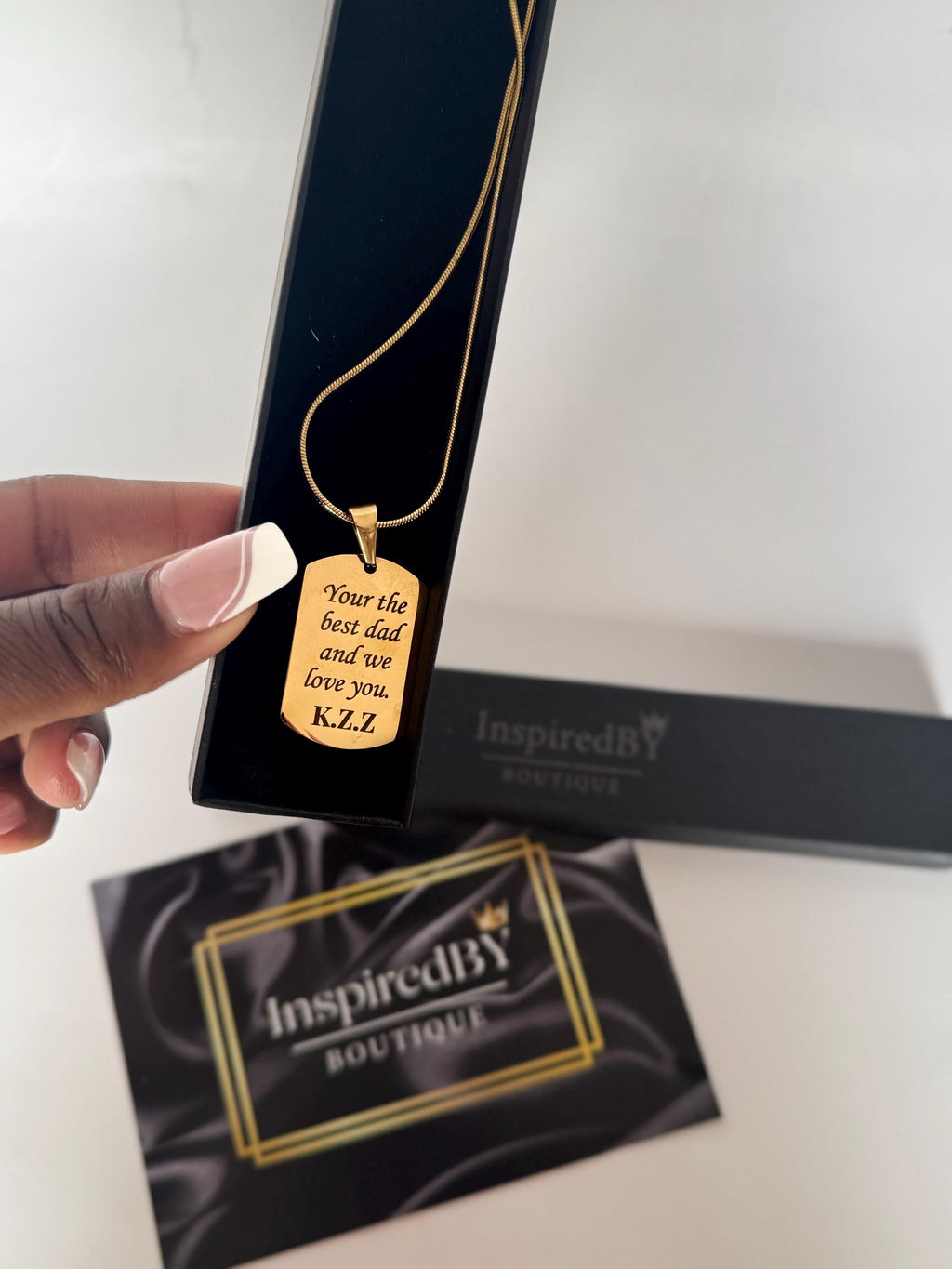 Personalized 18K Gold Chain: Stainless Steel Custom Name Pendant Necklace