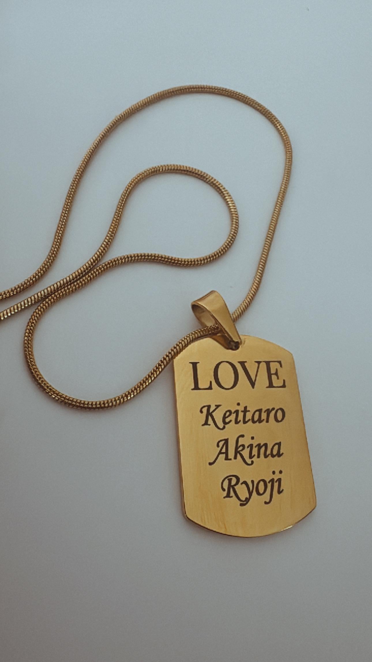 Personalized 18K Gold Chain: Stainless Steel Custom Name Pendant Necklace