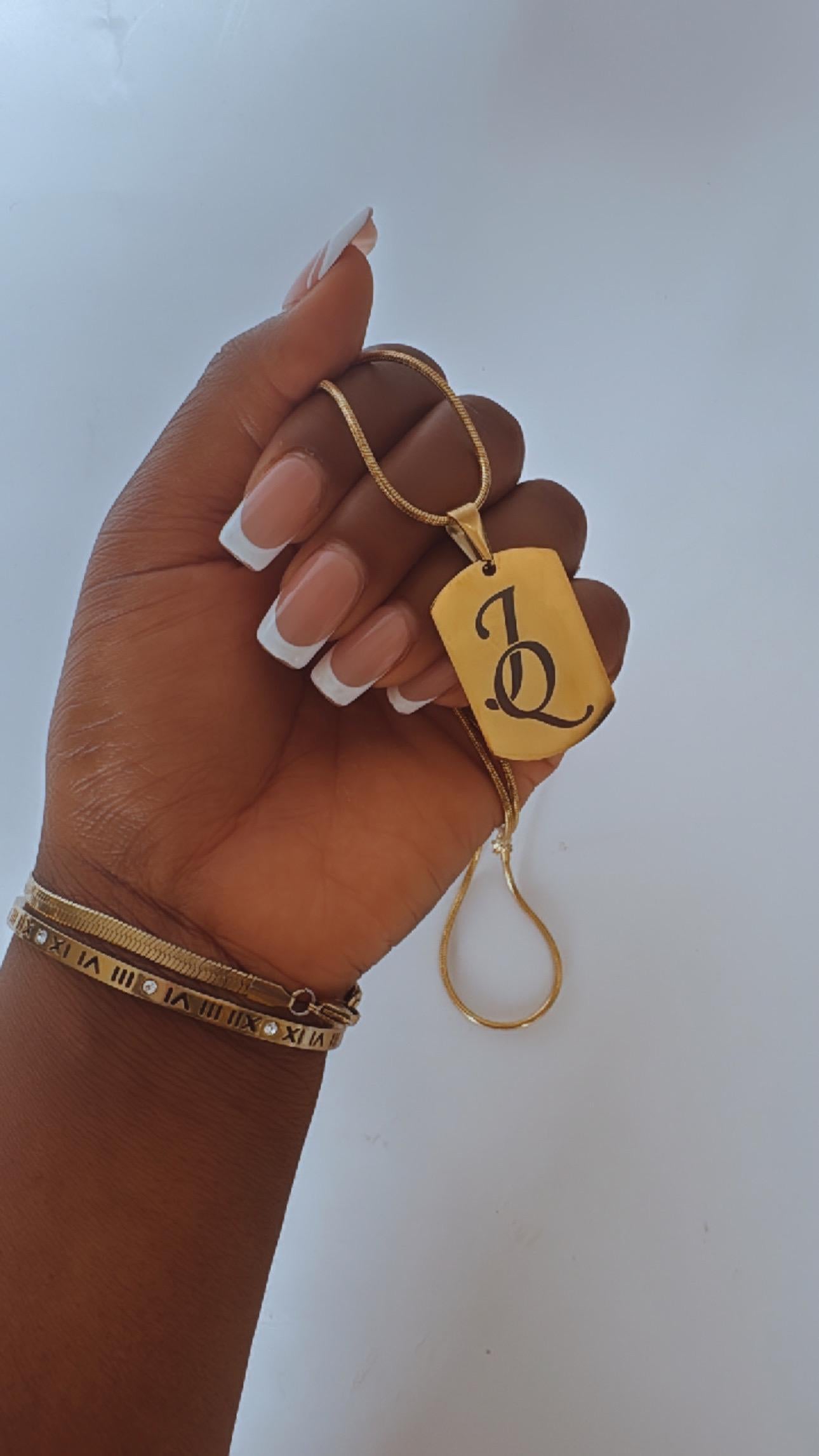 Personalized 18K Gold Chain: Stainless Steel Custom Name Pendant Necklace