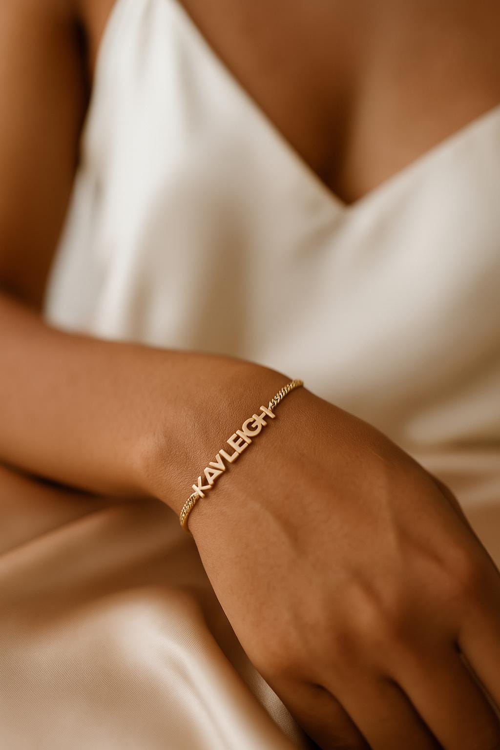 Personalized Name Bracelet – 18K Gold Plated Stainless Steel, Waterproof Custom Jewelry Gift for Her, birthday gift, anniversary gift,