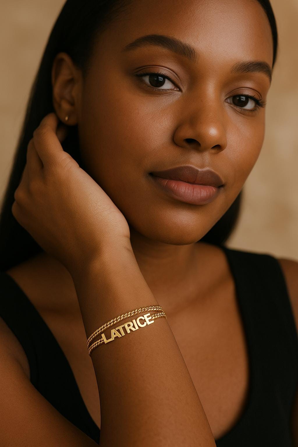 Personalized Name Bracelet – 18K Gold Plated Stainless Steel, Waterproof Custom Jewelry Gift for Her, birthday gift, anniversary gift,