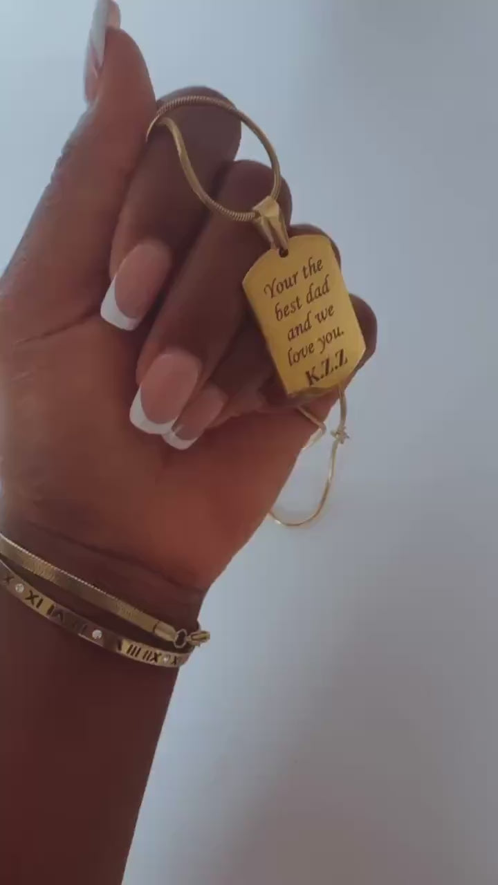 Personalized 18K Gold Chain: Stainless Steel Custom Name Pendant Necklace