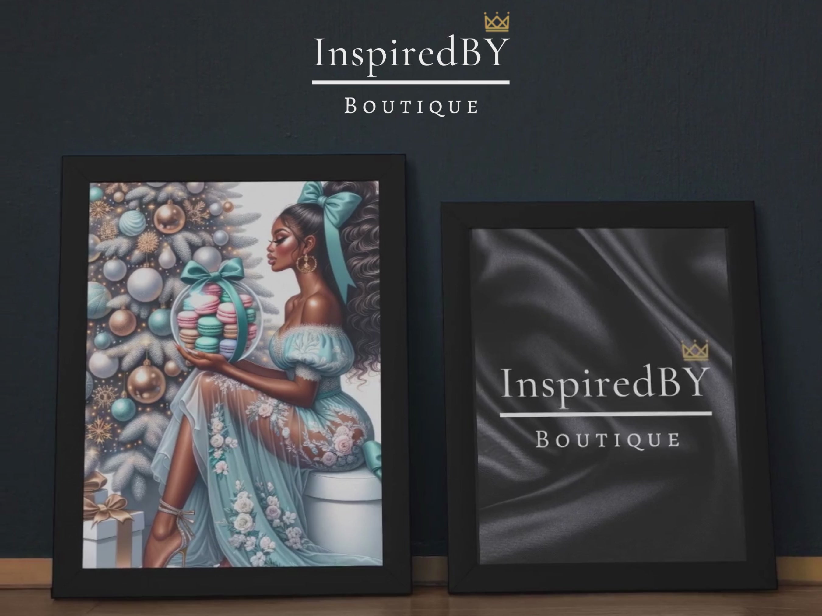 Framed Glamorous Christmas Wall Print