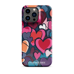 Colorful Love Hearts Snap case for iPhone®
