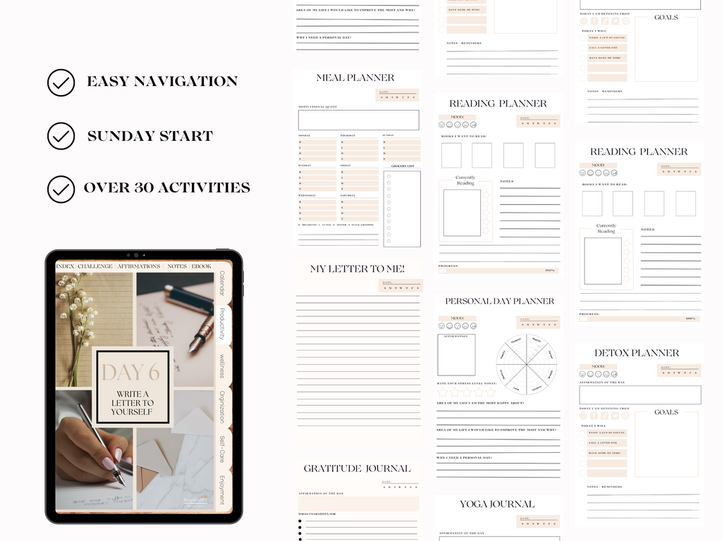 30 DAY CHALLENGE & SELF CARE PLANNER