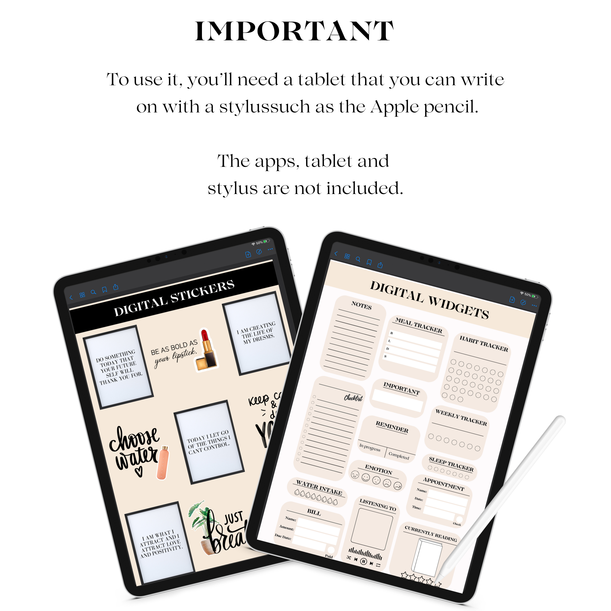 Luxury Digital Sticker Set
