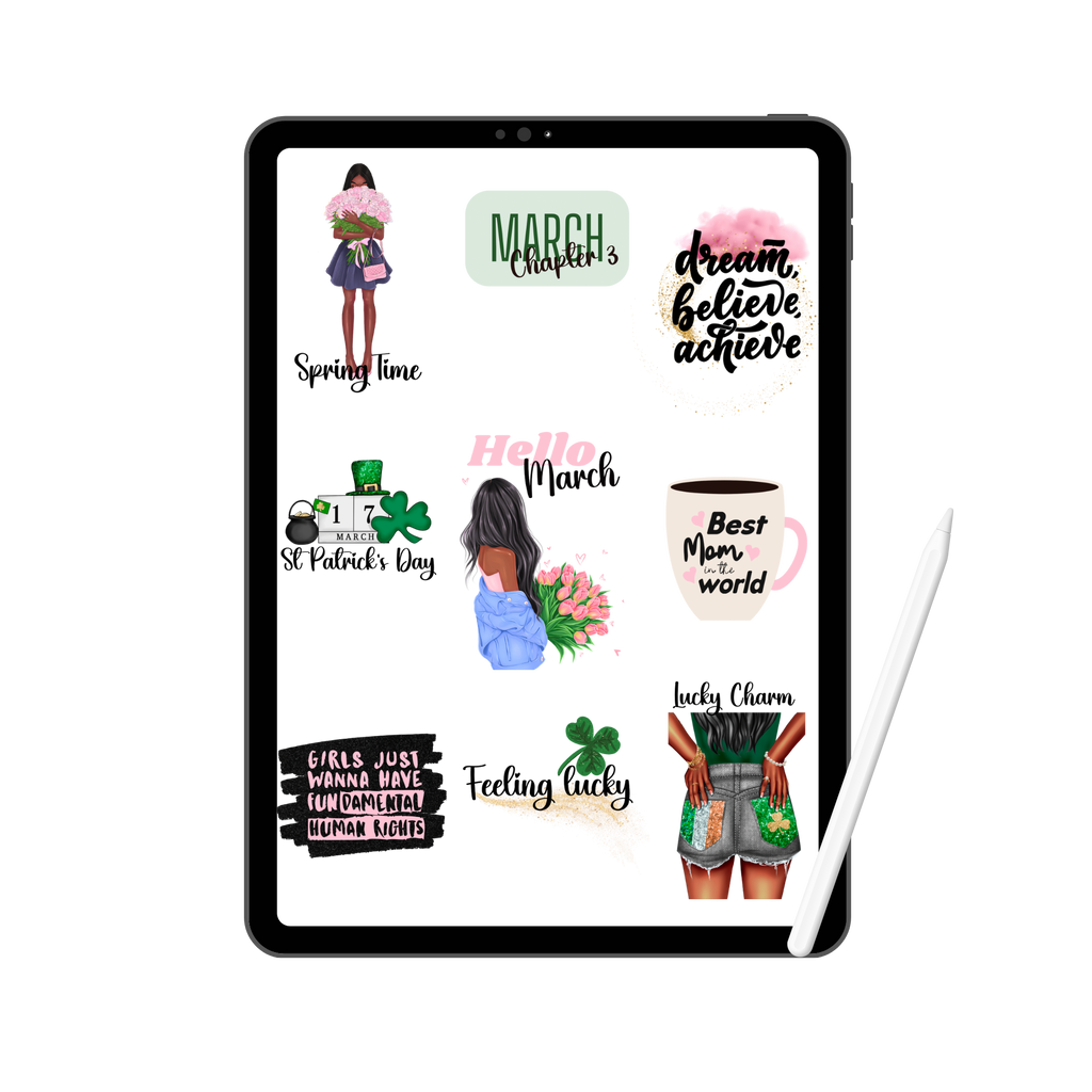 March Digital Stickers