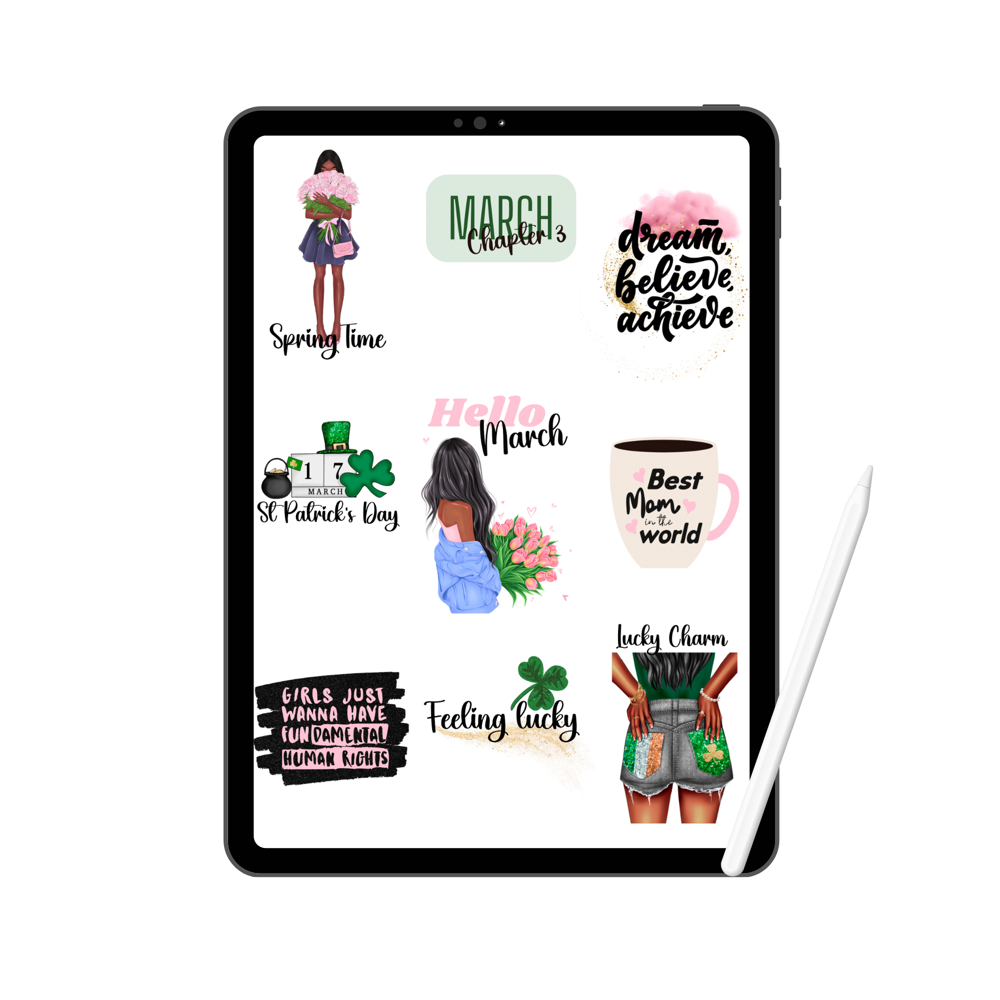 March Digital Stickers