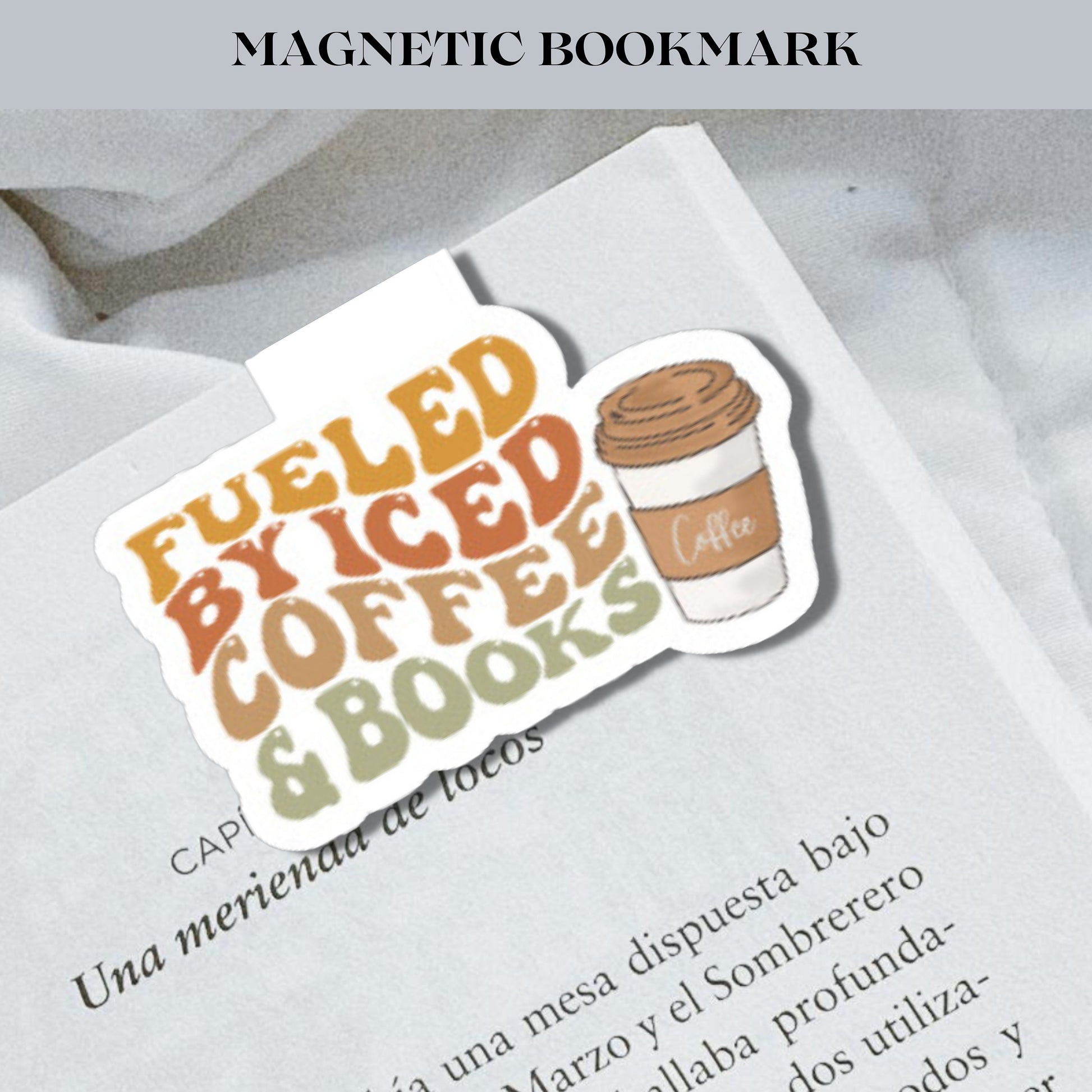 COFFEE MAGNETIC BOOKMARK | Bookmark | Book Accessories | Book Lover Gift | Cute Bookmark | Reading Gifts | Iced Coffee |Cute bookmark | Gift