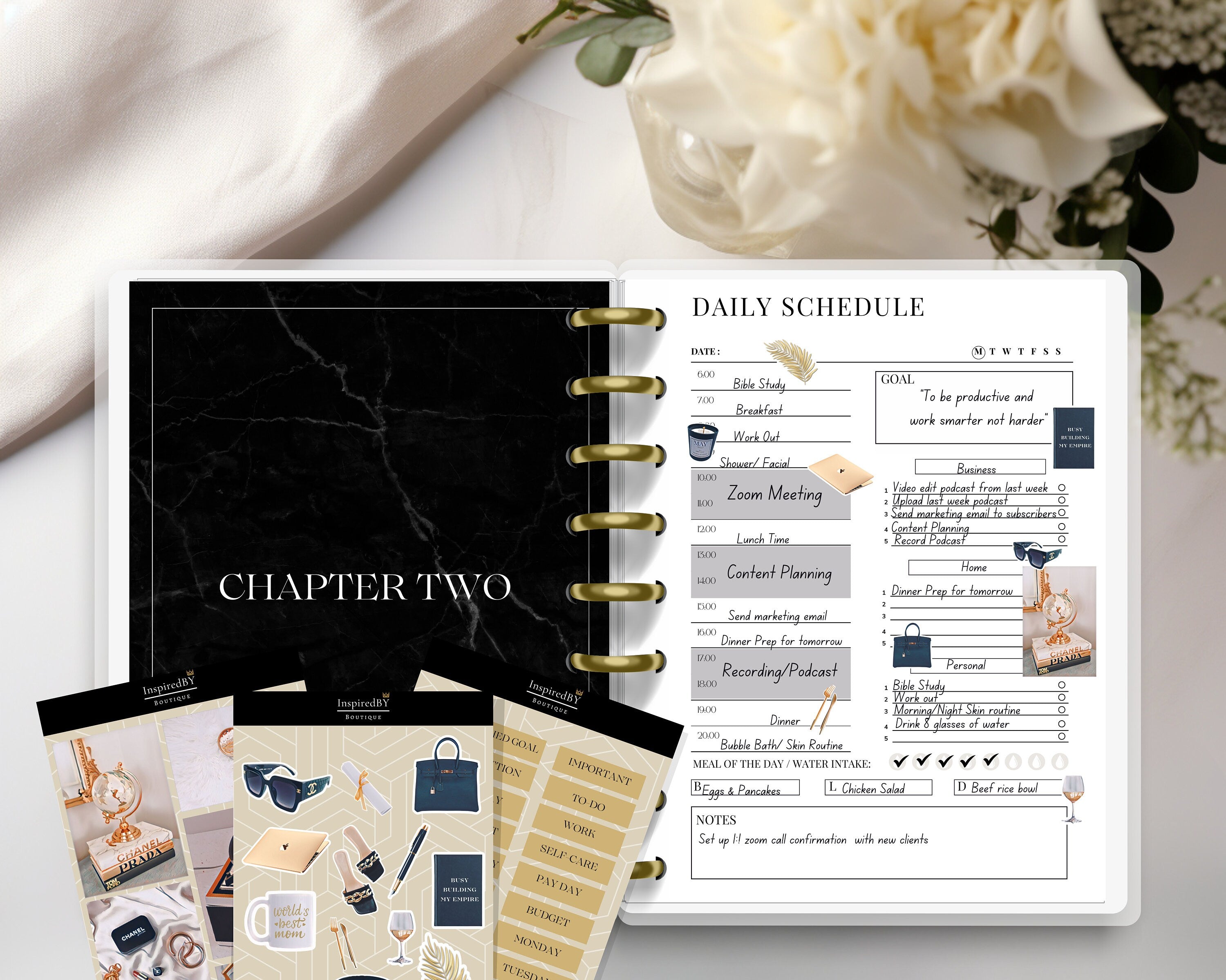 PLANNER STICKERS | Stickers | Luxury Stickers | Girl Boss Stickers | Sticker Sheet | 2024 Planner | Vinyl | Journal | Boss babe stickers