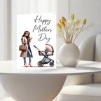 Custom Mother’s Day card for mothers day gift for mum. Elegant Mother’s Day card, Mother’s Day, beautiful card, chic card, first mothers day