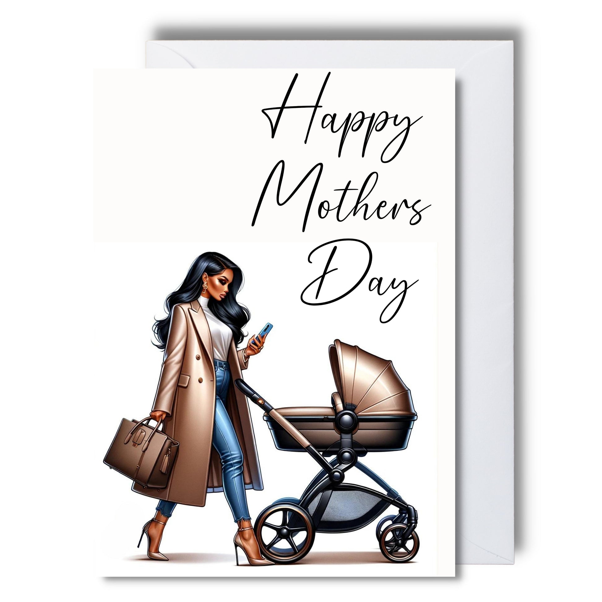 Custom Mother’s Day card for mothers day gift for mum. Elegant Mother’s Day card, Mother’s Day, beautiful card, chic card, first mothers day
