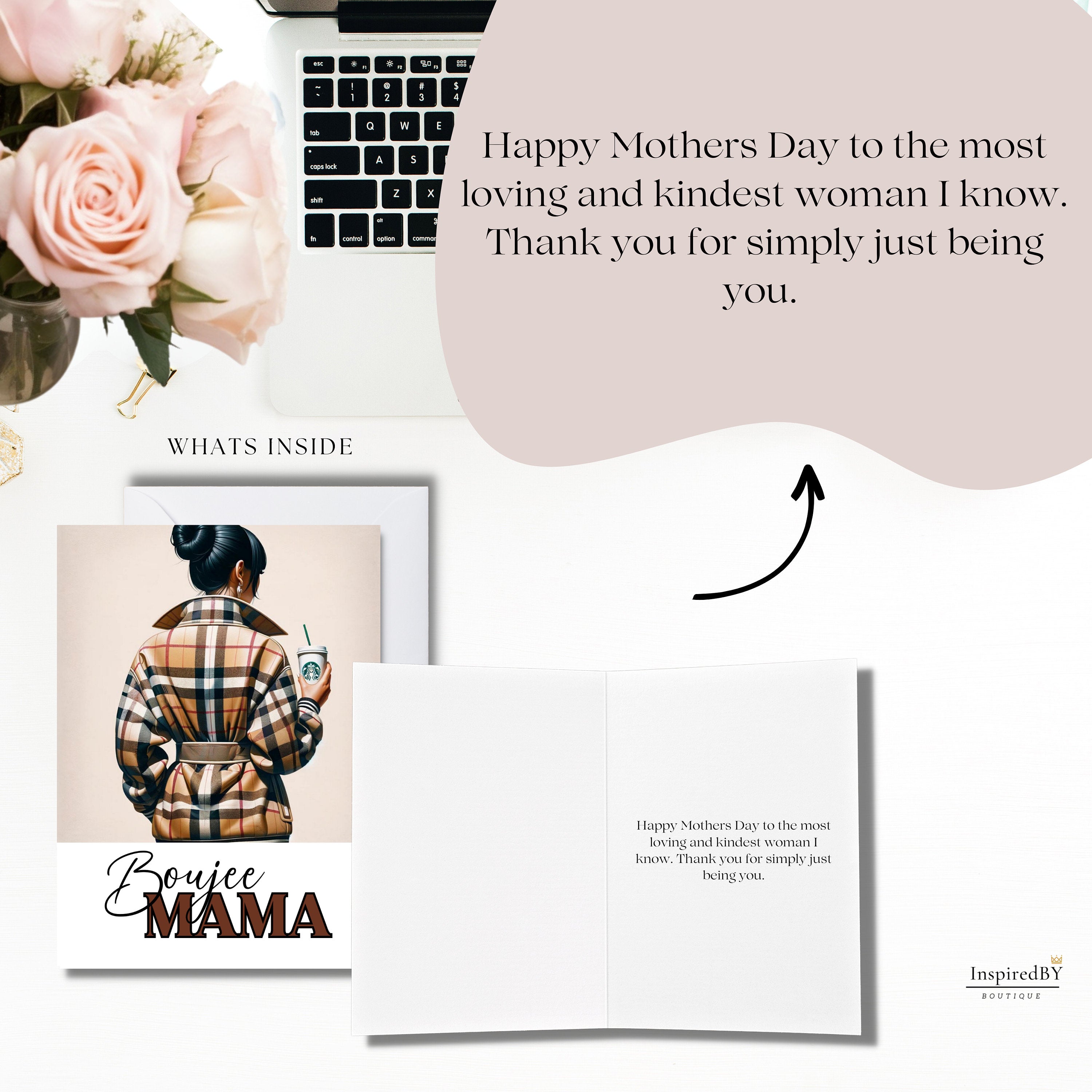 Boujee Mama Mother’s Day card, Mother’s Day, beautiful card, black Mother’s Day card, Custom Mother’s Day card for mothers day gift for mum.