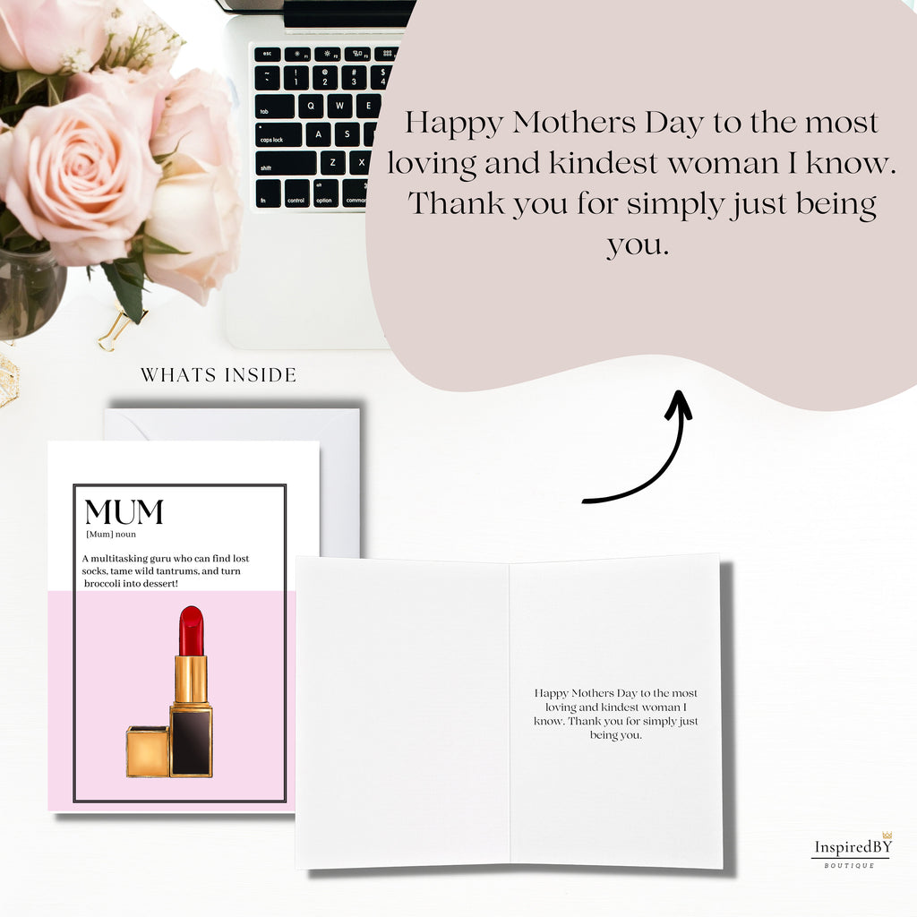 Personalized mothers day card, Mother’s Day, beautiful card, Custom Mother’s Day card for mothers day gift for mum.