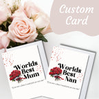 Worlds best mum card, nan card, Personalized mothers day card, beautiful card, Custom Mother’s Day card for Mother’s Day gift for mum