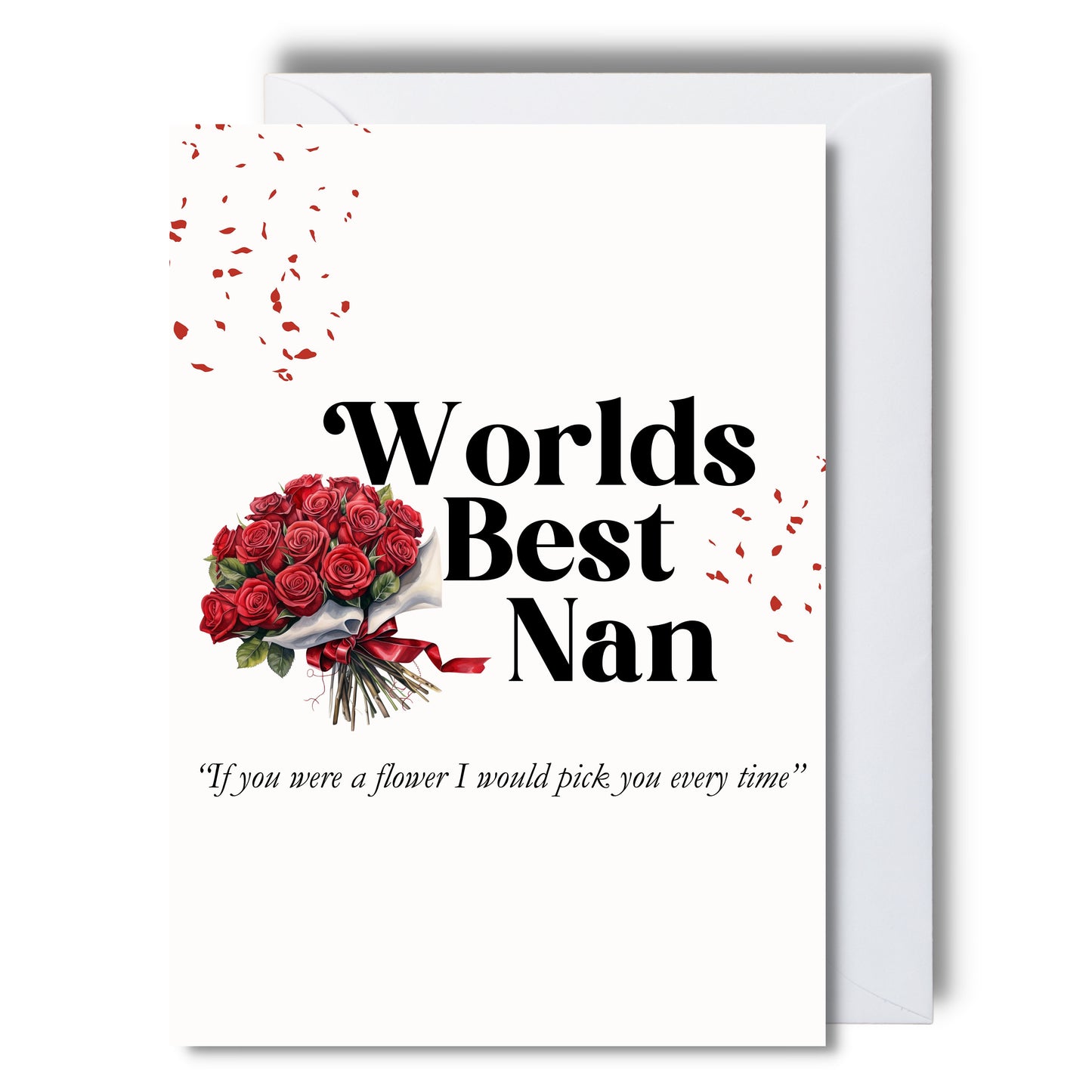 Worlds best mum card, nan card, Personalized mothers day card, beautiful card, Custom Mother’s Day card for Mother’s Day gift for mum