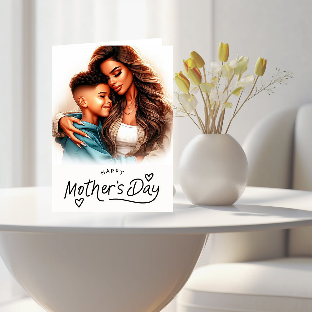 Mother & son card, Personalized mothers day card, Mother’s Day, beautiful card, Custom Mother’s Day card for mothers day gift for mum
