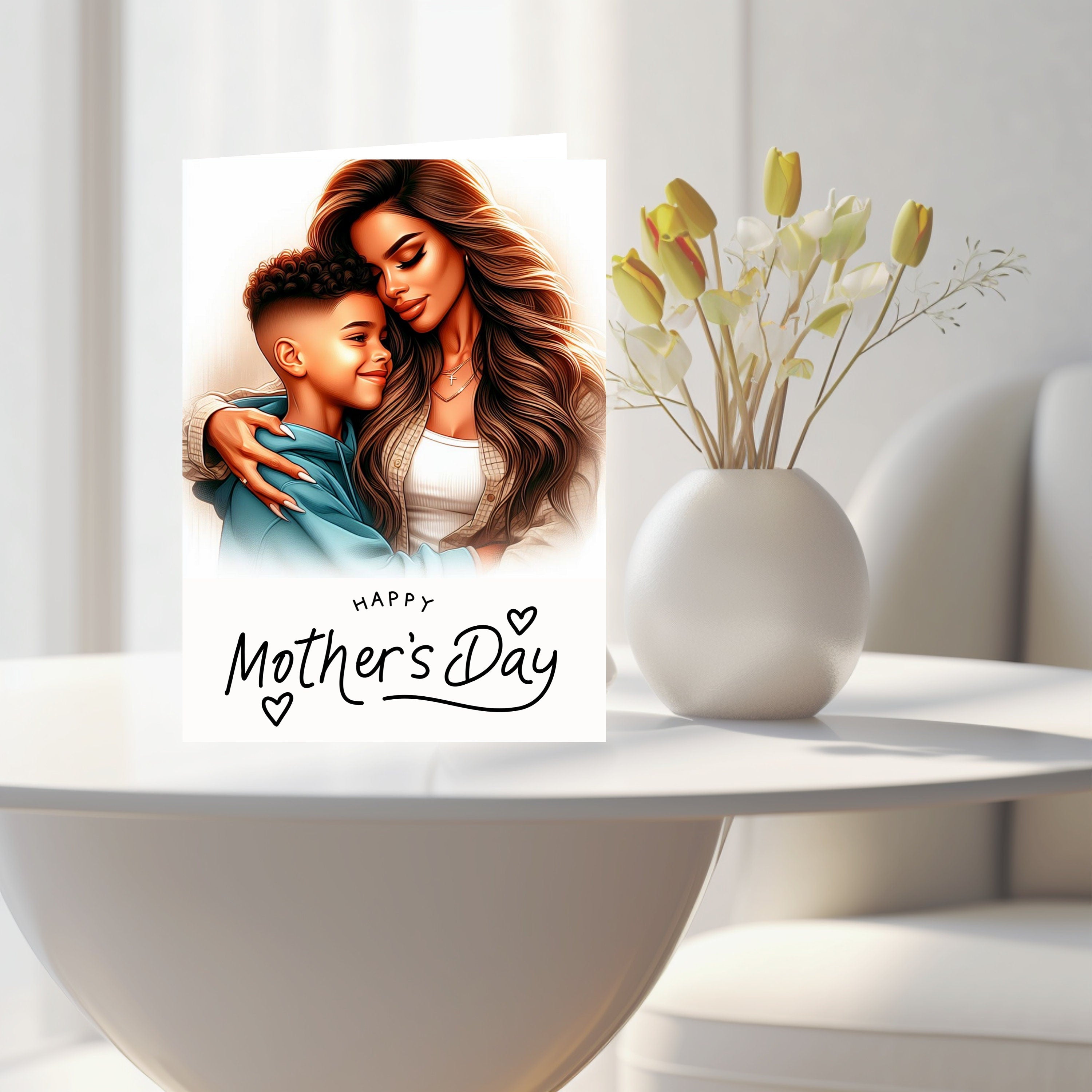Mother & son card, Personalized mothers day card, Mother’s Day, beautiful card, Custom Mother’s Day card for mothers day gift for mum