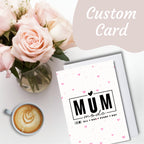 Mum Mode Personalized mothers day card, Mother’s Day, beautiful card, Custom Mother’s Day card for mothers day gift for mum.