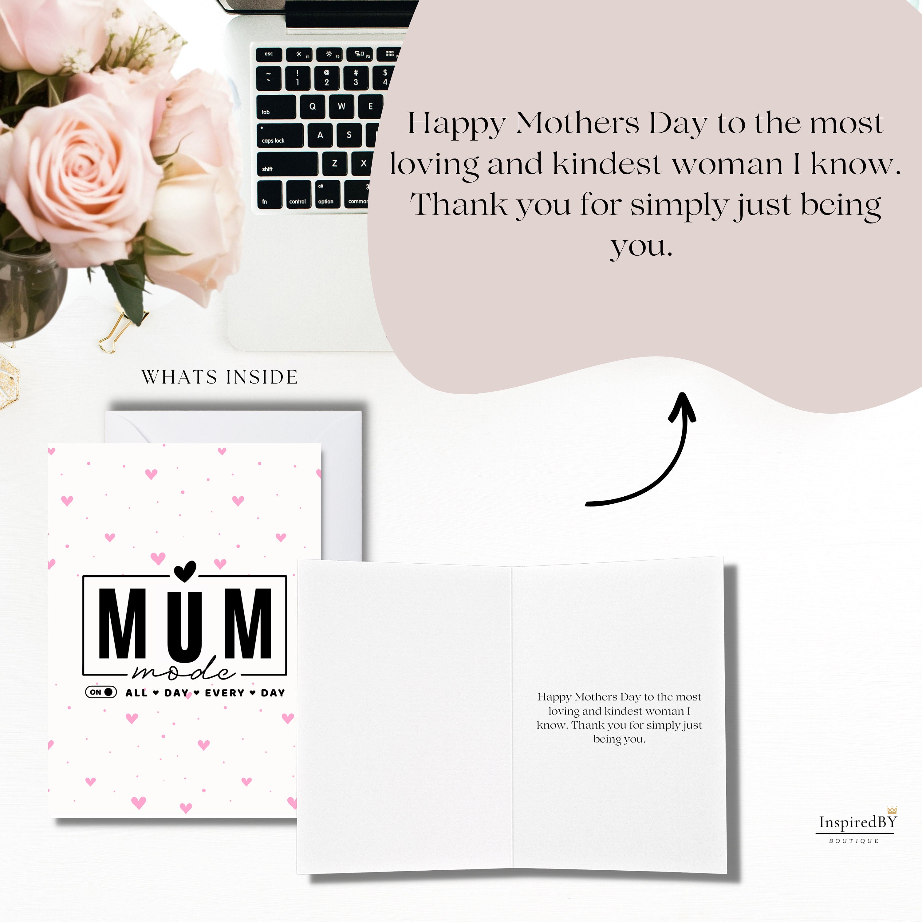 Mum Mode Personalized mothers day card, Mother’s Day, beautiful card, Custom Mother’s Day card for mothers day gift for mum.