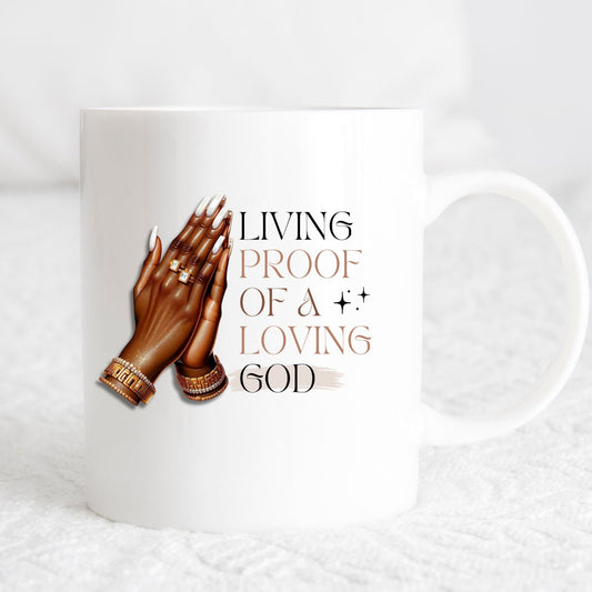 PRAYER HANDS 11 oz Mug | Ceramic Mug | Unique Mug | Gift | Melanin | Black woman | Friendship Gift | Thank You Gift | CHRISTIAN gift | Faith