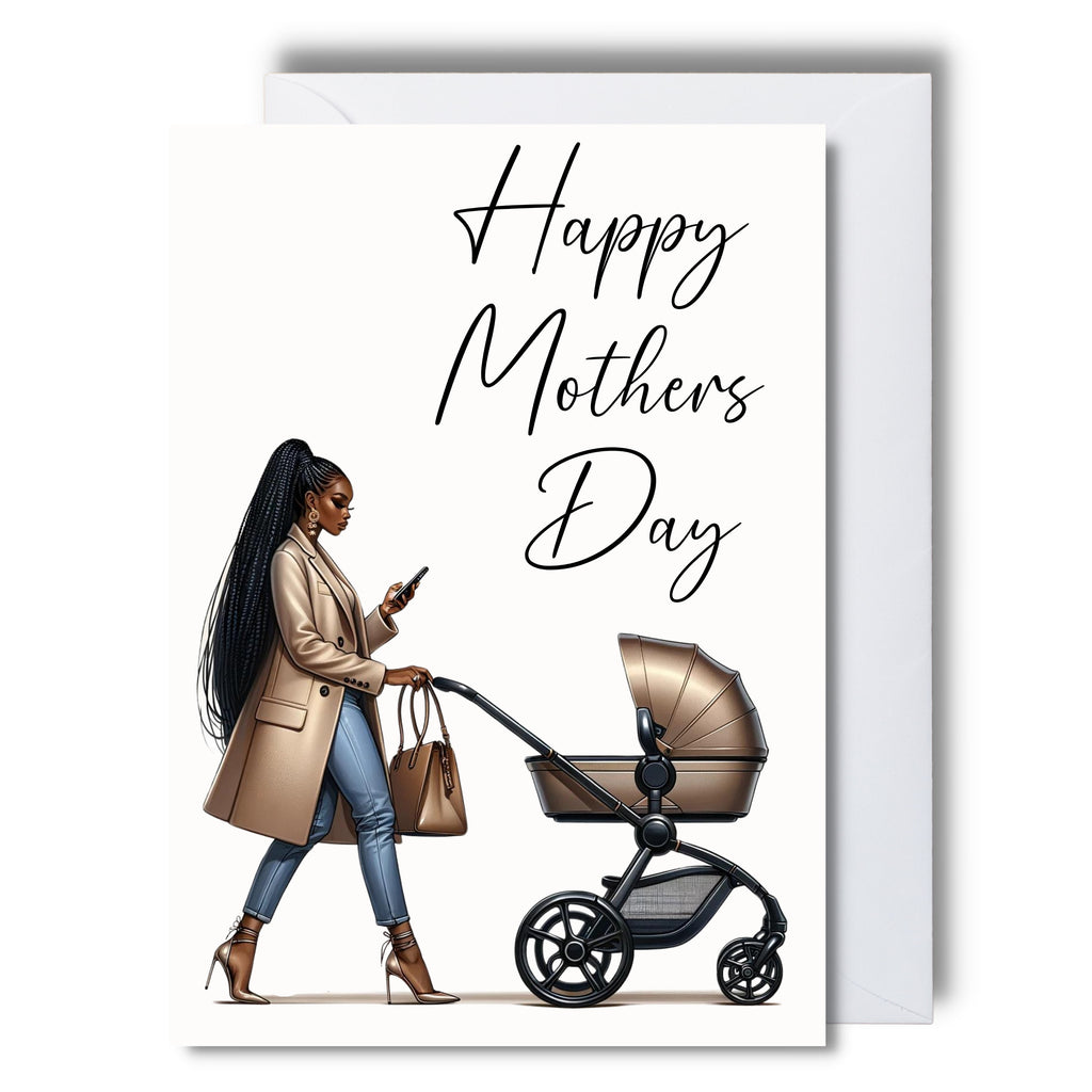 Custom Mother’s Day card for mothers day gift for mum. Elegant Mother’s Day card, Mother’s Day, beautiful card, chic card, first mothers day