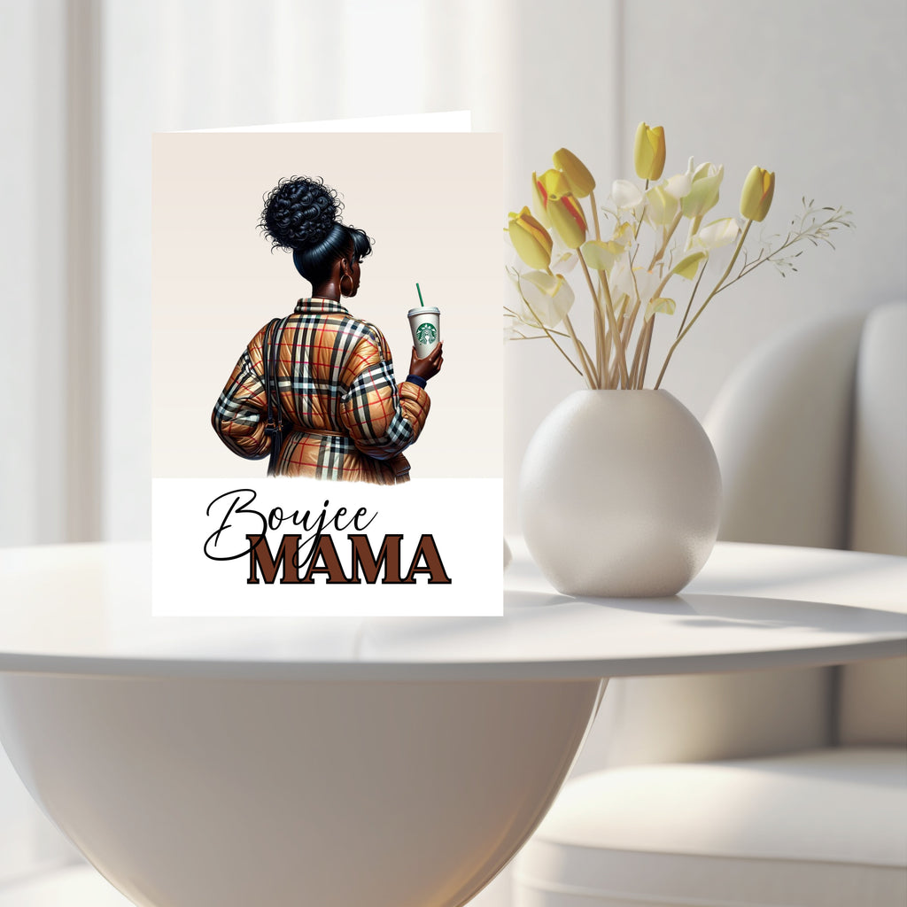Boujee Mama Mother’s Day card, Mother’s Day, beautiful card, black Mother’s Day card, Custom Mother’s Day card for mothers day gift for mum.
