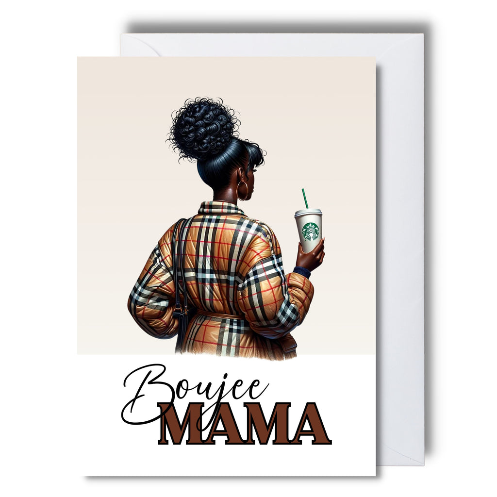 Boujee Mama Mother’s Day card, Mother’s Day, beautiful card, black Mother’s Day card, Custom Mother’s Day card for mothers day gift for mum.