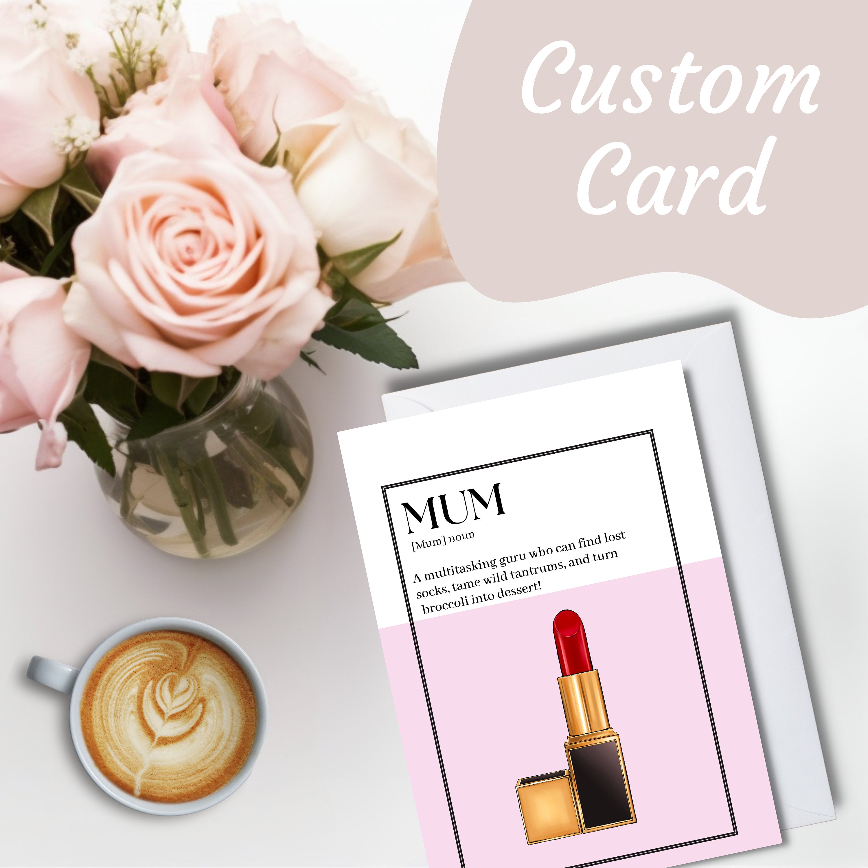Personalized mothers day card, Mother’s Day, beautiful card, Custom Mother’s Day card for mothers day gift for mum.
