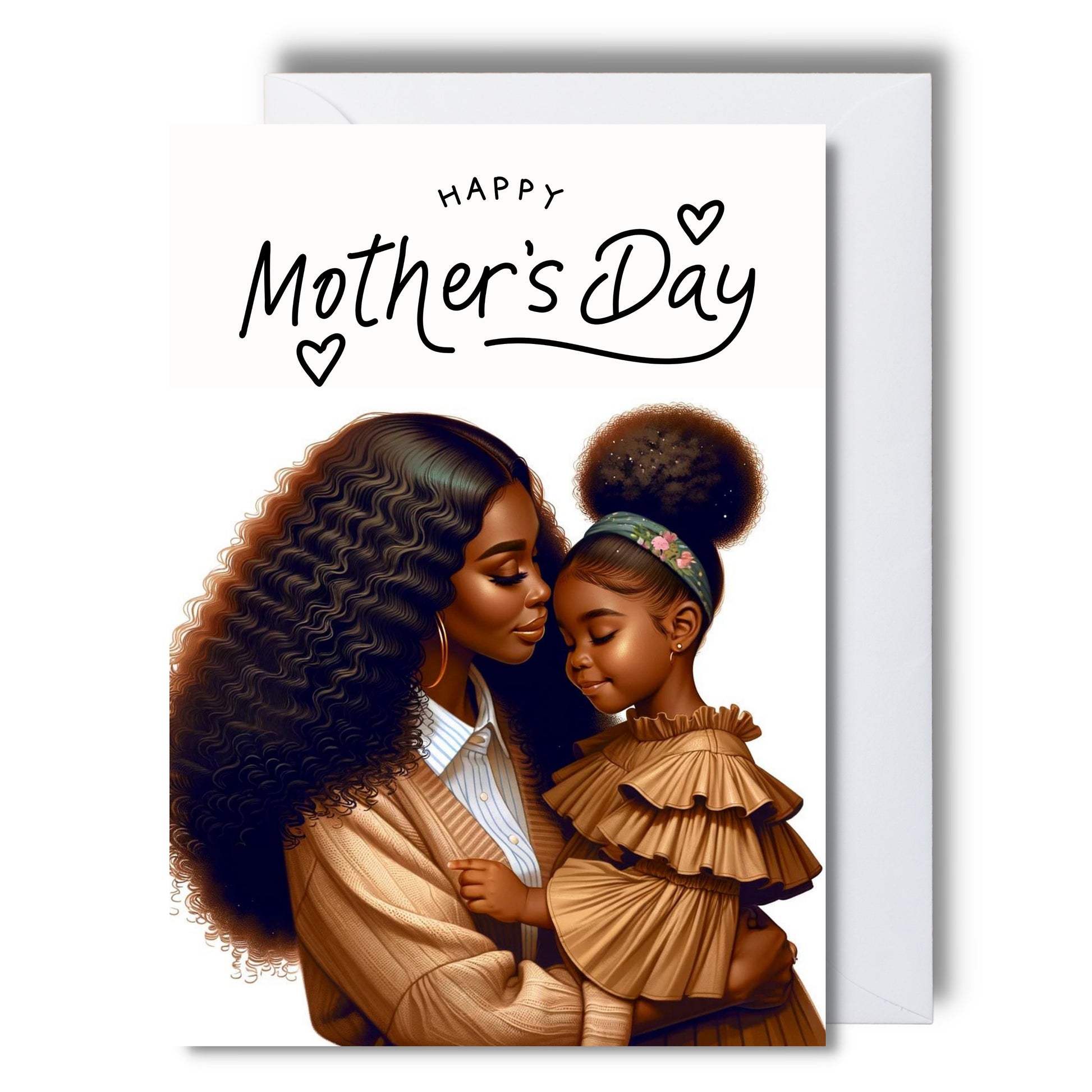 Black Mother’s Day card, Personalized mothers day card, Mother’s Day, beautiful card, Custom Mother’s Day card for mothers day gift for mum