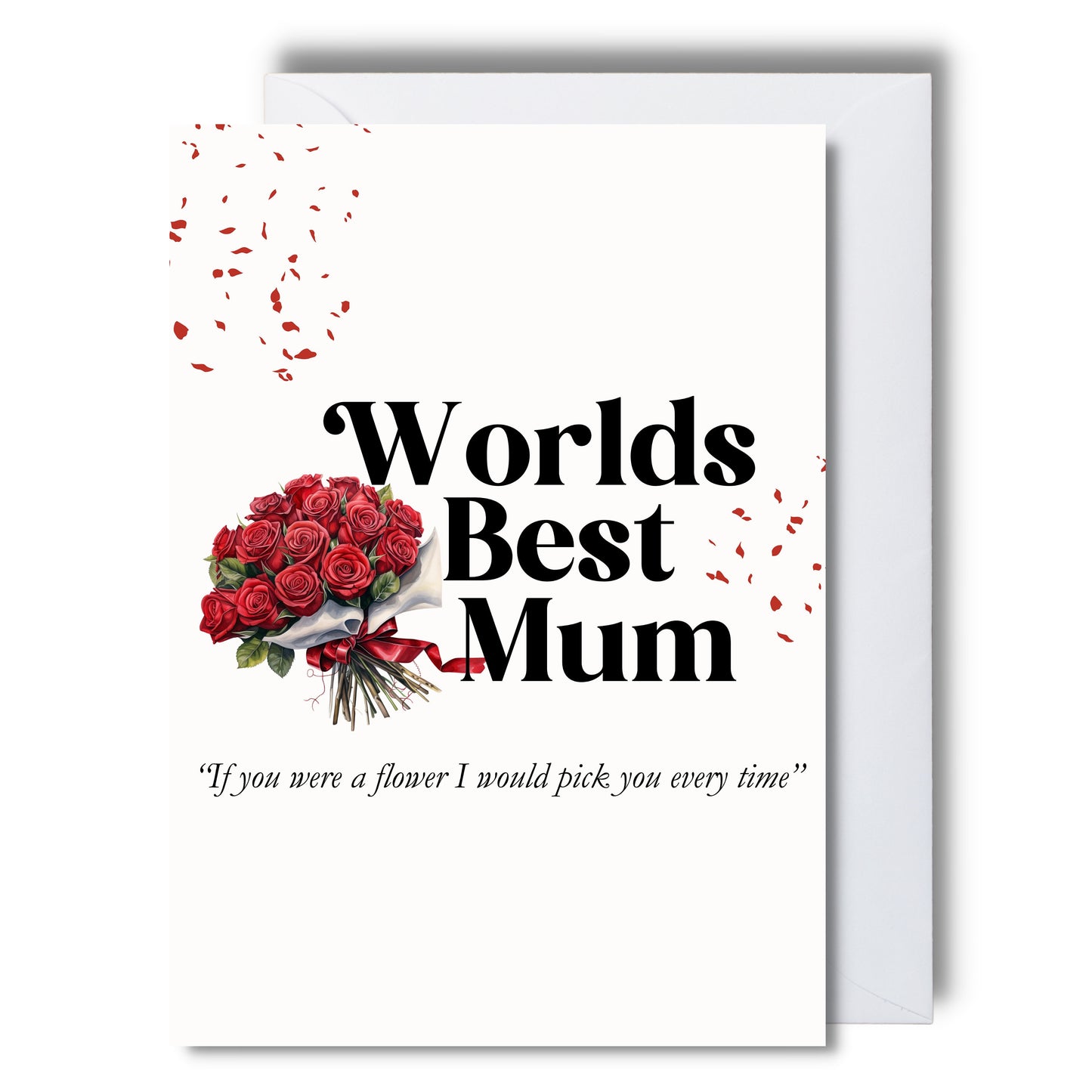 Worlds best mum card, nan card, Personalized mothers day card, beautiful card, Custom Mother’s Day card for Mother’s Day gift for mum