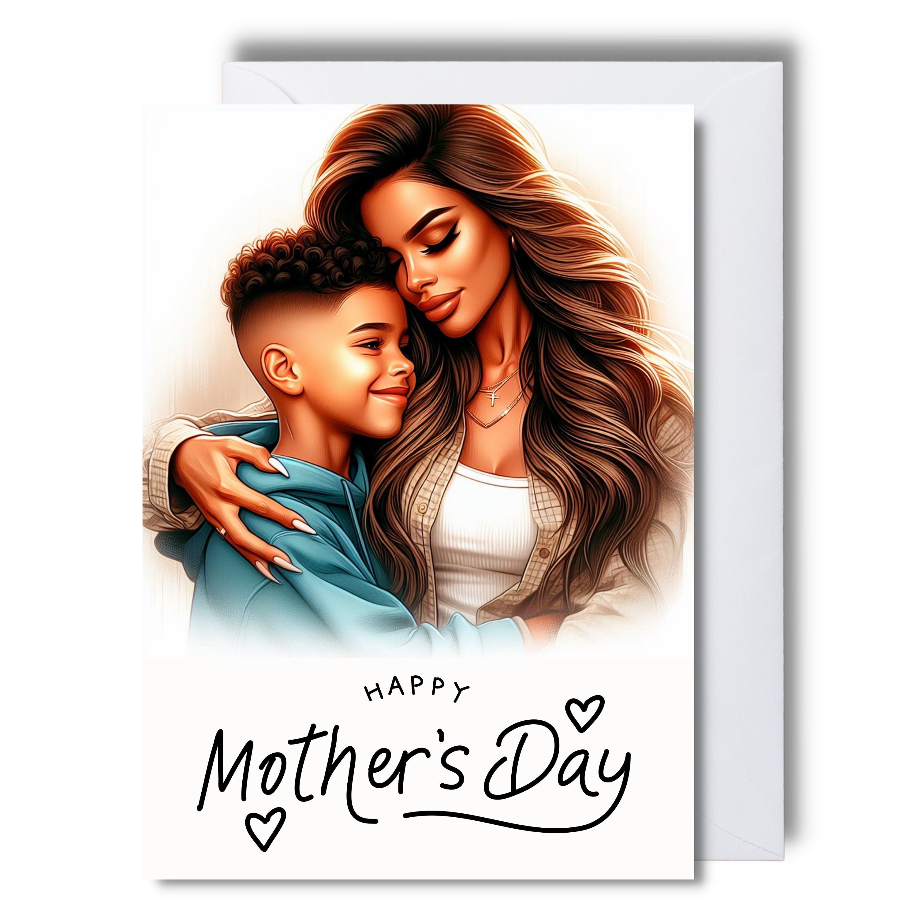 Mother & son card, Personalized mothers day card, Mother’s Day, beautiful card, Custom Mother’s Day card for mothers day gift for mum