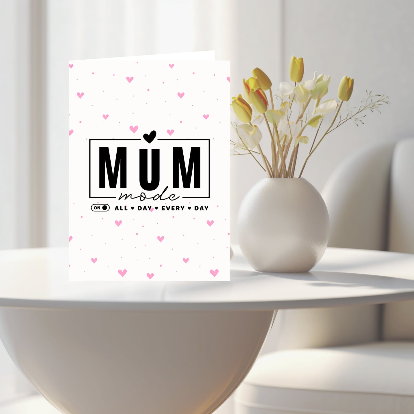 Mum Mode Personalized mothers day card, Mother’s Day, beautiful card, Custom Mother’s Day card for mothers day gift for mum.