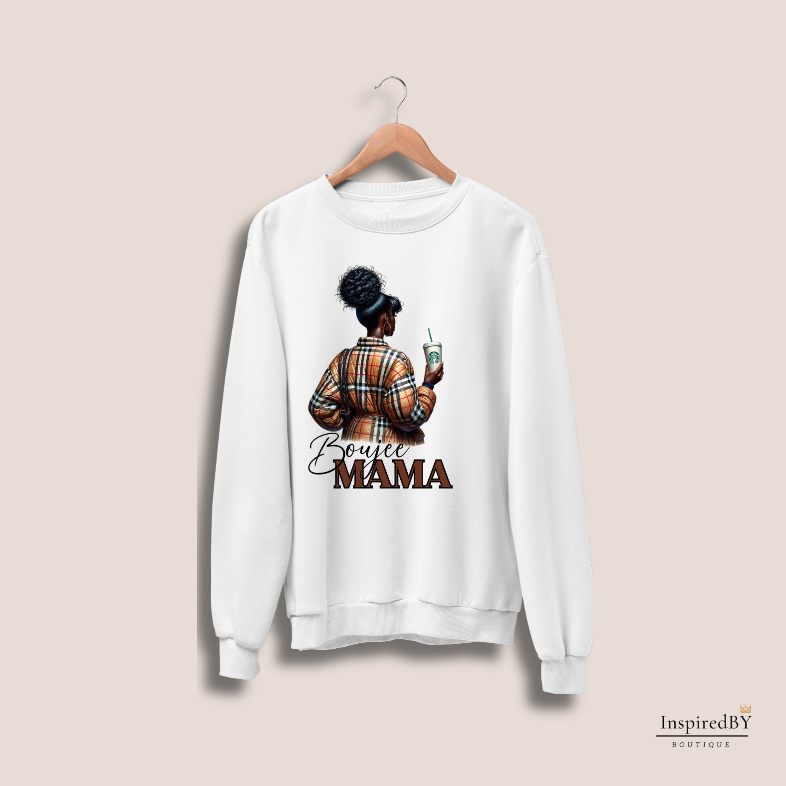 Boujee Mama Sweater | Graphic Tee | sweater | Black Girl sweater | Quote sweater | Melanin Sweater | Urban sweater | Mama sweater | Gift |