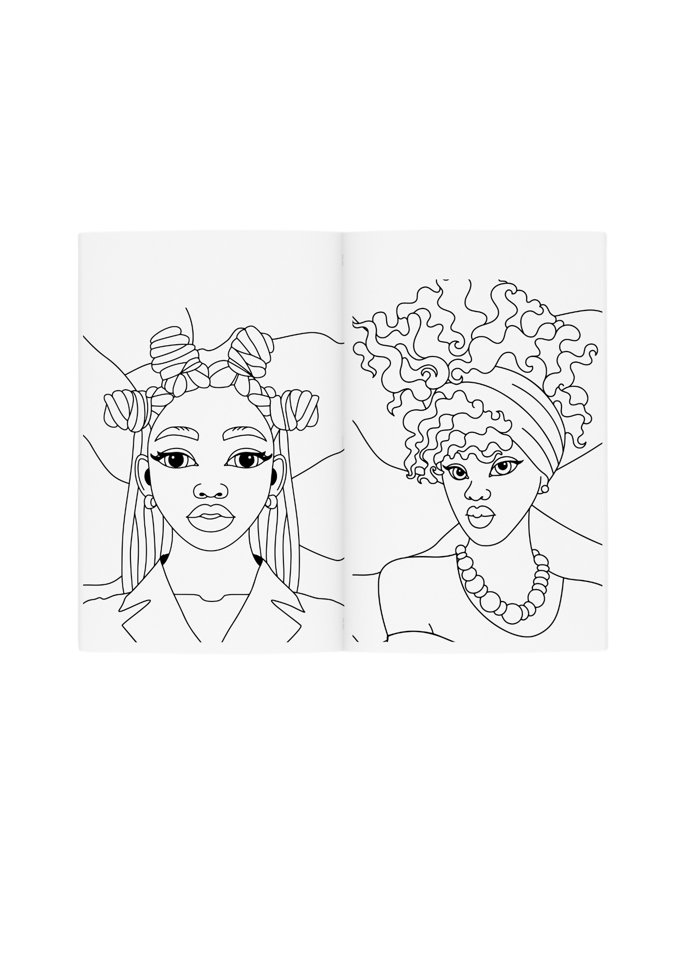 Black Women Coloring Book